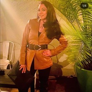 BCBG Maxazria leather blazer